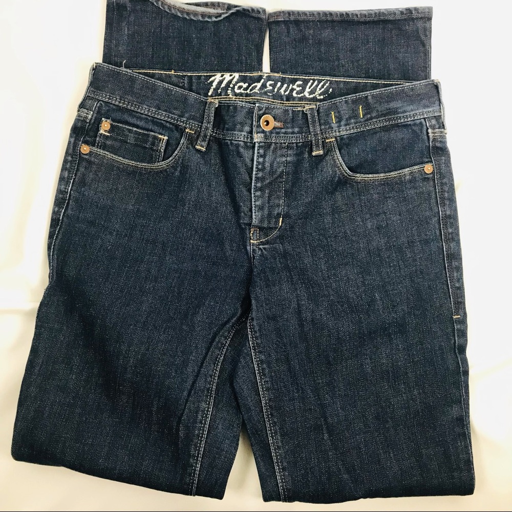 Madewell Dark Wash Straight Blue Jeans
